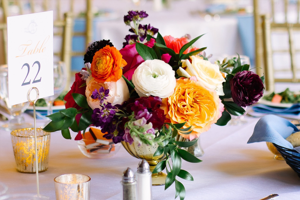 colorful wedding flowers centerpieces